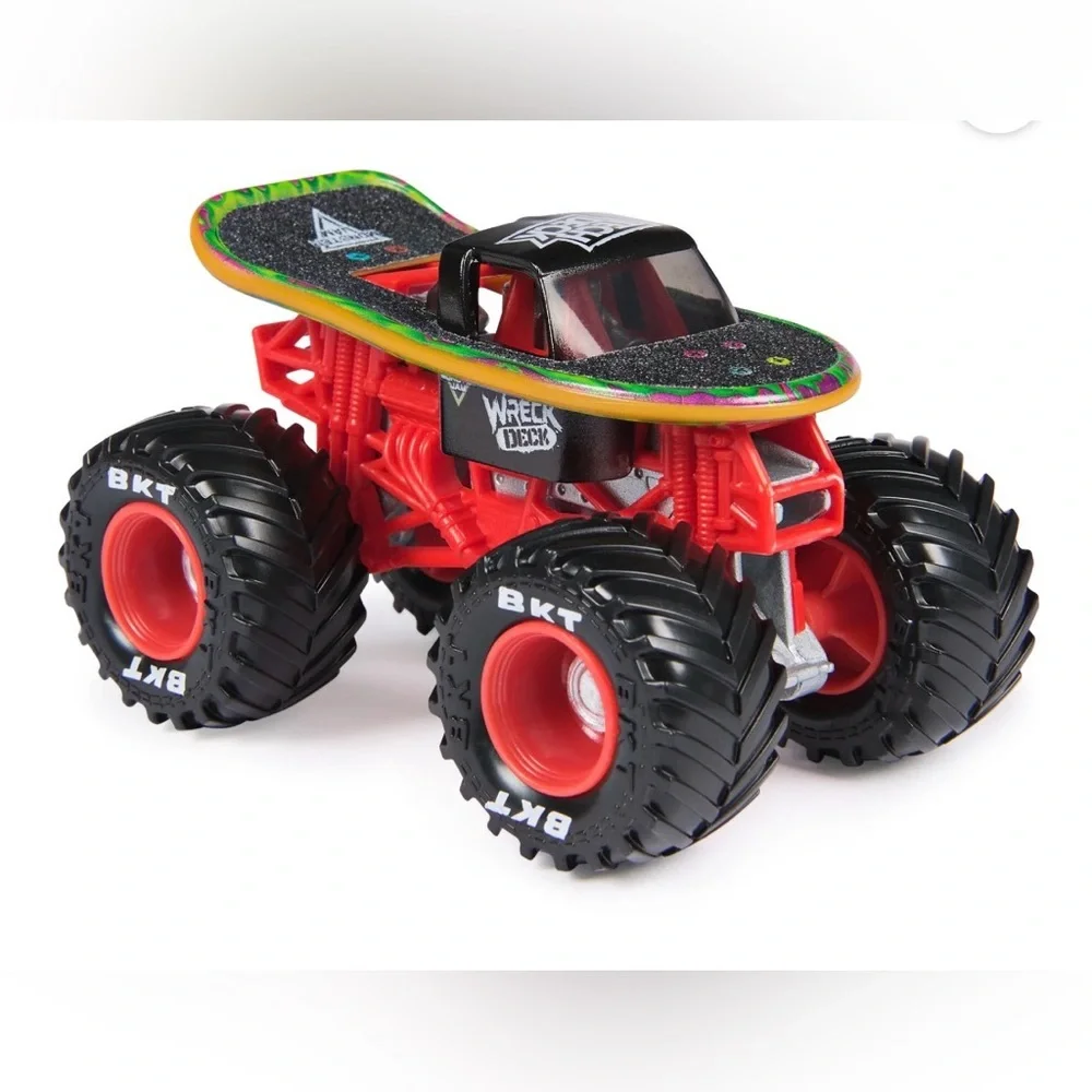 MONSTER JAM WRECK DECK 1:64 MONSTER TRUCK RED BLACK GREEN